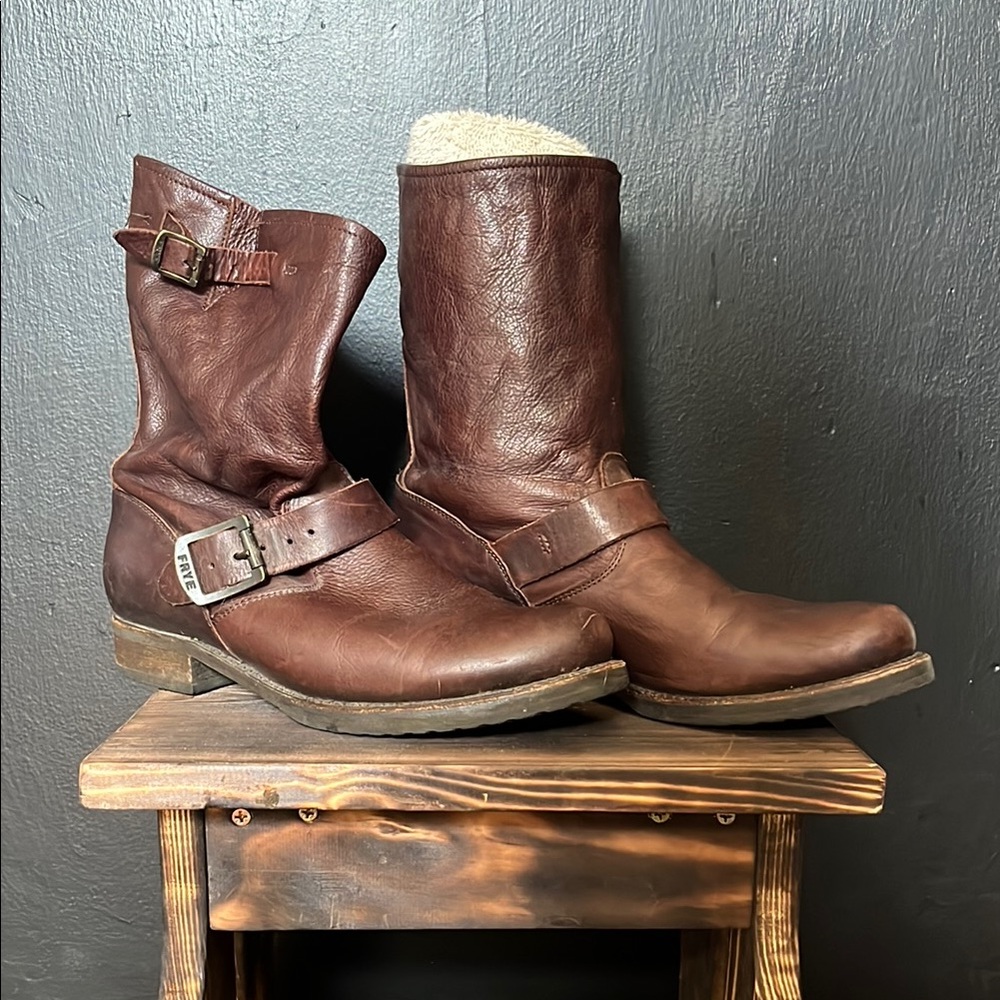 Frye veronica short brown slouchy boot